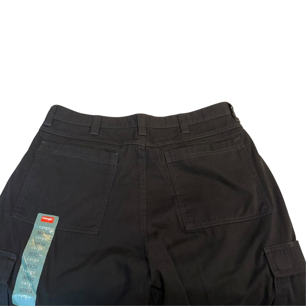 Wrangler Mens Black Relaxed Fit Cargo Pants 100% Cotton 36x34 70LGHBL - Picture 4 of 8